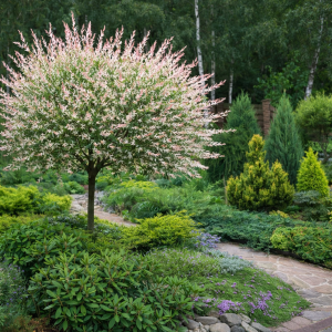 Vŕba japonská (Salix integra) ´HAKURO NISHIKI´ - výška 80-90 cm, kont. C3L - NA KMIENKU